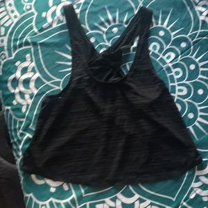 Onzie- black transparent over sport bra YOGA top!
